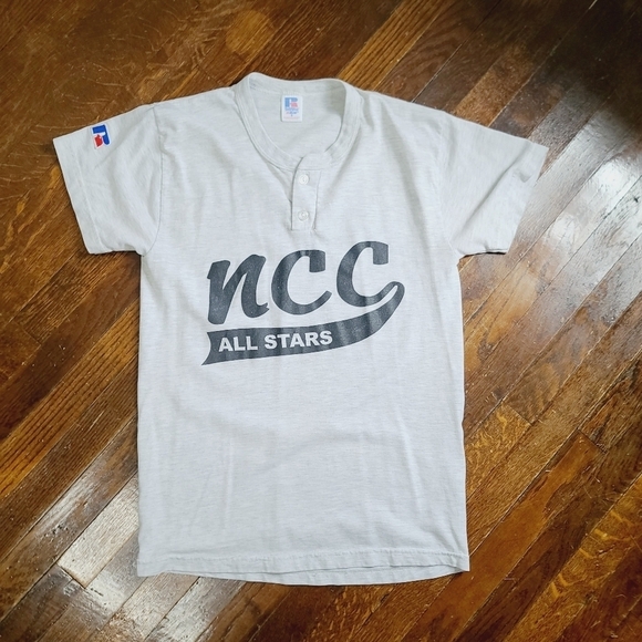 Vintage 90s Russell Athletic Gray NCC Allstars Baseball Tshirt Small - Picture 11 of 11